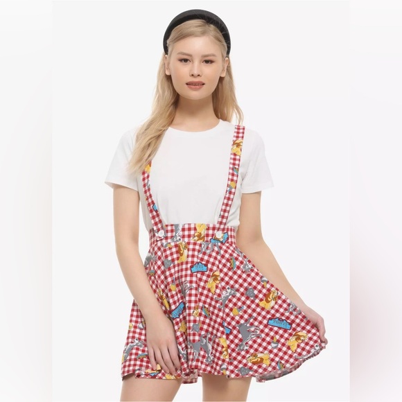 Disney Lady And The Tramp Tony's Restaurant Suspender Skirt - Picture 1 of 6